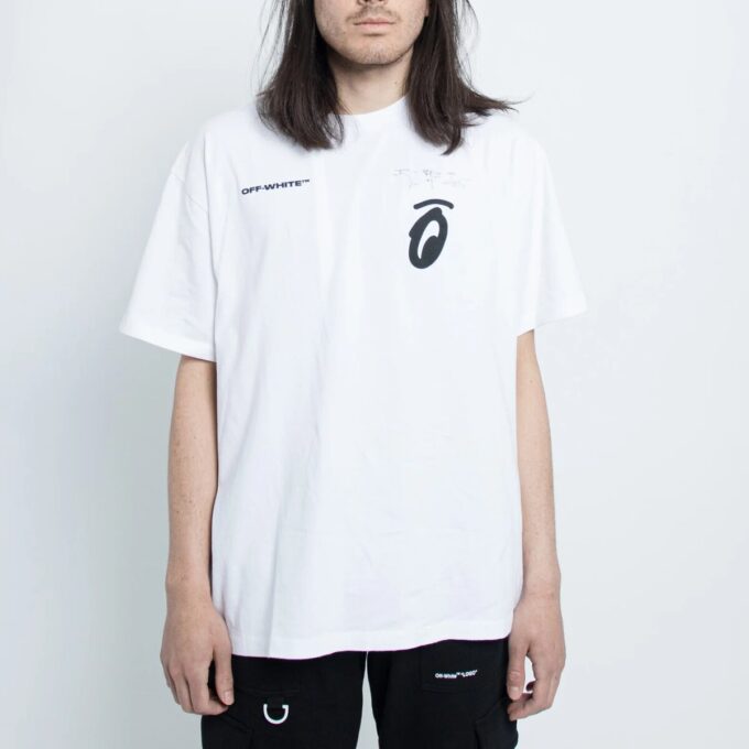 C/O Virgil Abloh Men’ s White Splitted Arrows Over Tee