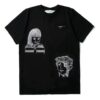 C/O VIRGIL ABLOH Small Character Pattern Printing Short Sleeve Ordinary Version Black