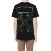 C/O VIRGIL ABLOH Small Character Pattern Printing Short Sleeve Ordinary Version Black