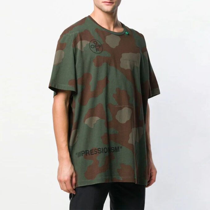 Camouflage Army Green Short Sleeve Loose