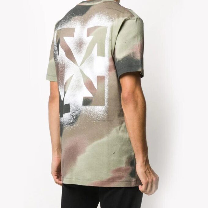 Camouflage Print Stencil Short Sleeve