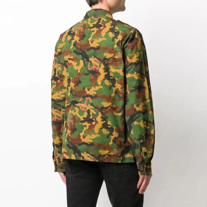 Camouflage Printing Long Sleeves Shirt Version Green