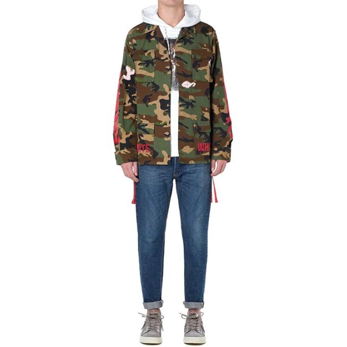 Camouflage Ribbon Jacket Shirt Men’ s Camouflage