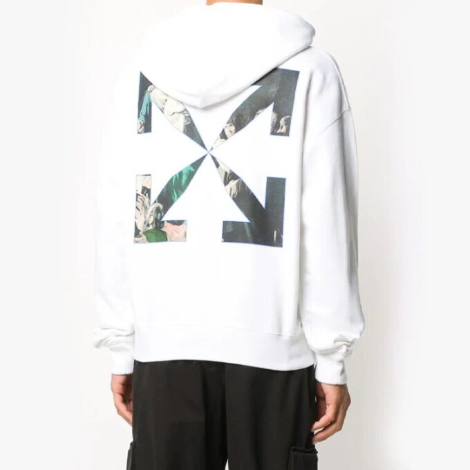 Caravaggio Painting Over Hood White Blac Fw20 Mens Logo Sweater