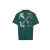 Caravaggio Painting Pattern Short Sleeve Loose Fit Green