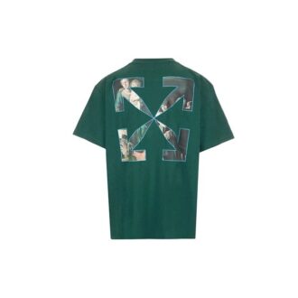 Caravaggio Painting Pattern Short Sleeve Loose Fit Green