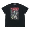 Caravaggio Painting Pattern Solid Color Short Sleeve Loose Fit Black