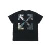 Caravaggio Painting Pattern Solid Color Short Sleeve Loose Fit Black
