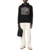 Caravaggio Print Cotton Hoodie “Black Cyclamen”