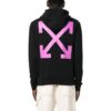 Caravaggio Print Cotton Hoodie “Black Cyclamen”