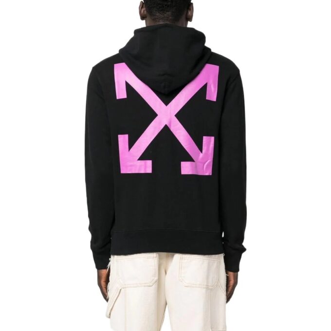 Caravaggio Print Cotton Hoodie “Black Cyclamen”