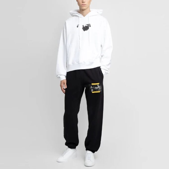 Caravaggio-Print Track Pants “Black Yellow”