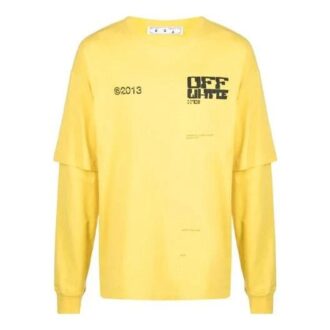Casual Alphabet Printing Long Sleeves Version Yellow