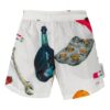 Casual Applique Pill Shorts Men’ s White