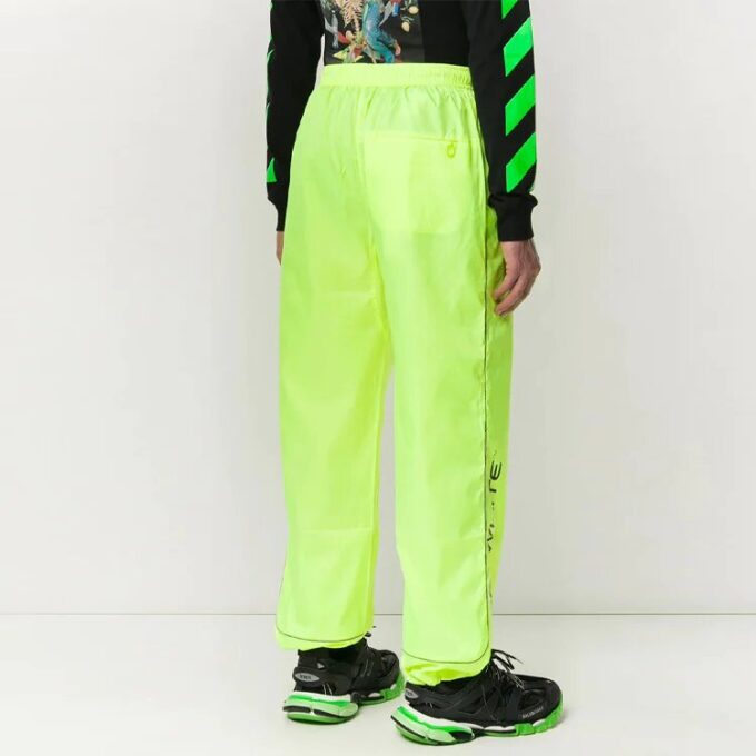 Casual Zipper Pocket Logo Printing Sports Pants/Trousers/Joggers Loose Fit Green