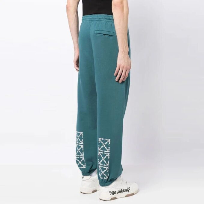 Chain Arrow Slim Sweatpants “Duck Green