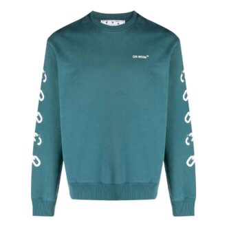 Chain Arrows Printing Round Neck Blue