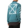 Chain Arrows Printing Round Neck Blue