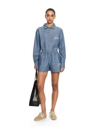 Chambray Denim Pajama Shorts