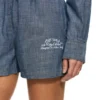 Chambray Denim Pajama Shorts