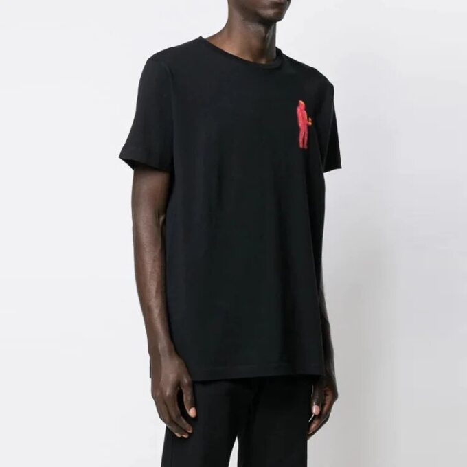 Character Earth Printing T-Shirt “Black Red”