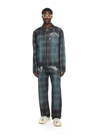 Check Jacqaurd Slim Relax Jeans