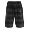 Check-Print Shorts “Black Grey”