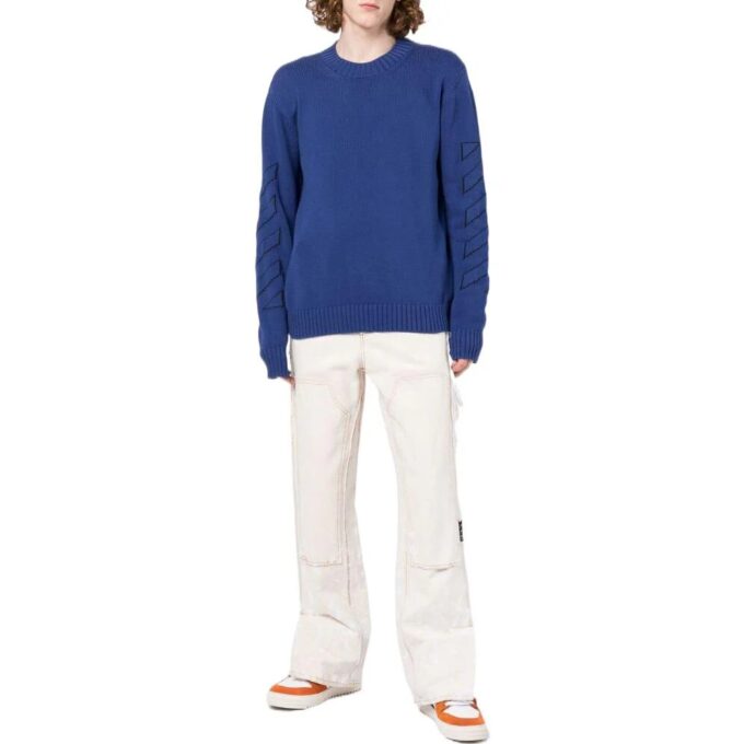 Checkerboard Logo Intarsi Knit Jumper