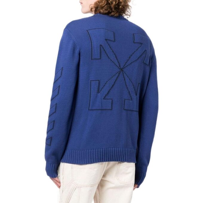 Checkerboard Logo Intarsi Knit Jumper