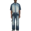Cherry Diagonal Twist Stack Jeans