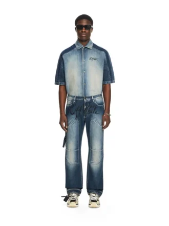Cherry Diagonal Twist Stack Jeans