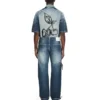 Cherry Diagonal Twist Stack Jeans
