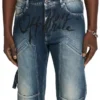 Cherry Diagonal Twist Stack Jeans