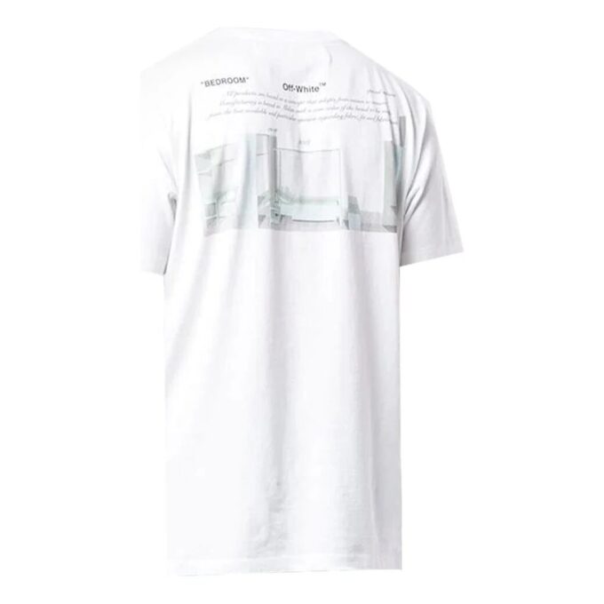 Chest logo Back Printing Short Sleeve Ordinary Version White