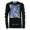 Chest Painting Printing Long Sleeves Black