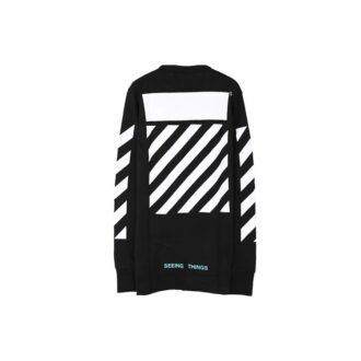 Chest Painting Printing Long Sleeves Black