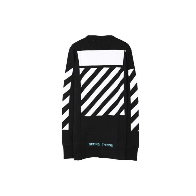 Chest Painting Printing Long Sleeves Black