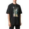 Chest Painting Printing Short Sleeve Black