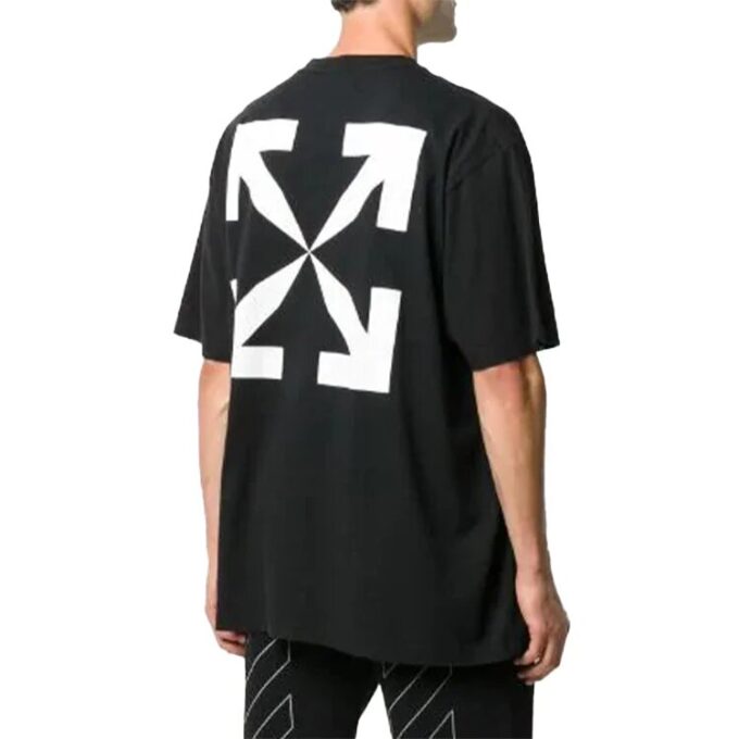 Chest Painting Printing Short Sleeve Black
