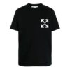 Chest Printing Short Sleeve Black