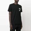 Chest Printing Short Sleeve Black