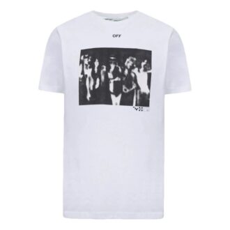 Chest Printing Short Sleeve White