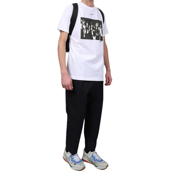 Chest Printing Short Sleeve White