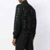 Chevron Varsity Baseball Jacket Men Black