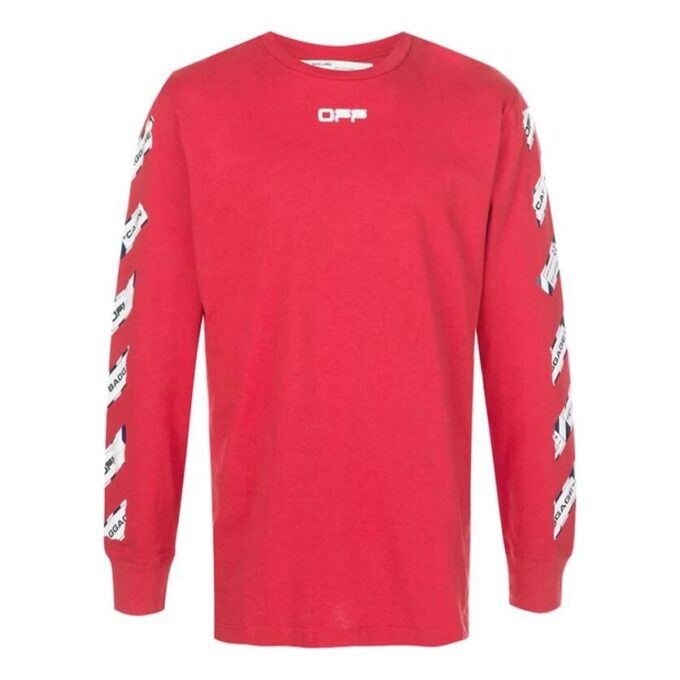 Classic Alphabet Logo Pattern Round Neck Version Red
