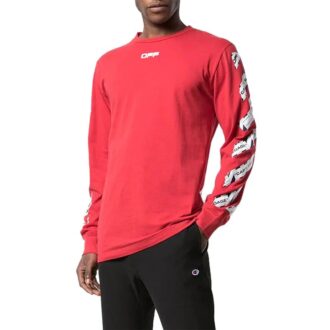 Classic Alphabet Logo Pattern Round Neck Version Red