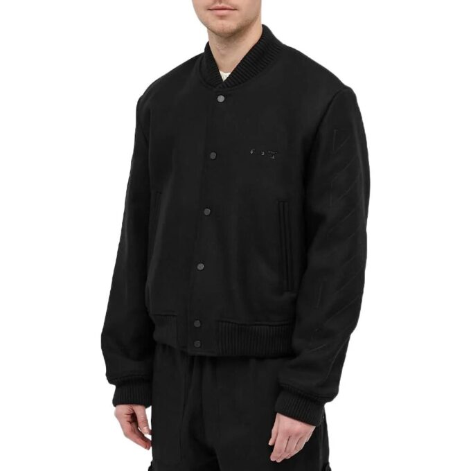 Classic Diagonal Varsity Jackets “Black”
