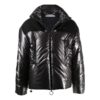 Classic hooded Stand Collar Jacket Black