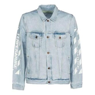 Classic Printing Jacket Denim Ordinary Version Blue