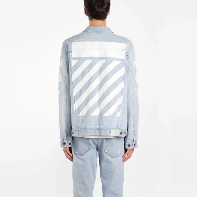 Classic Printing Jacket Denim Ordinary Version Blue